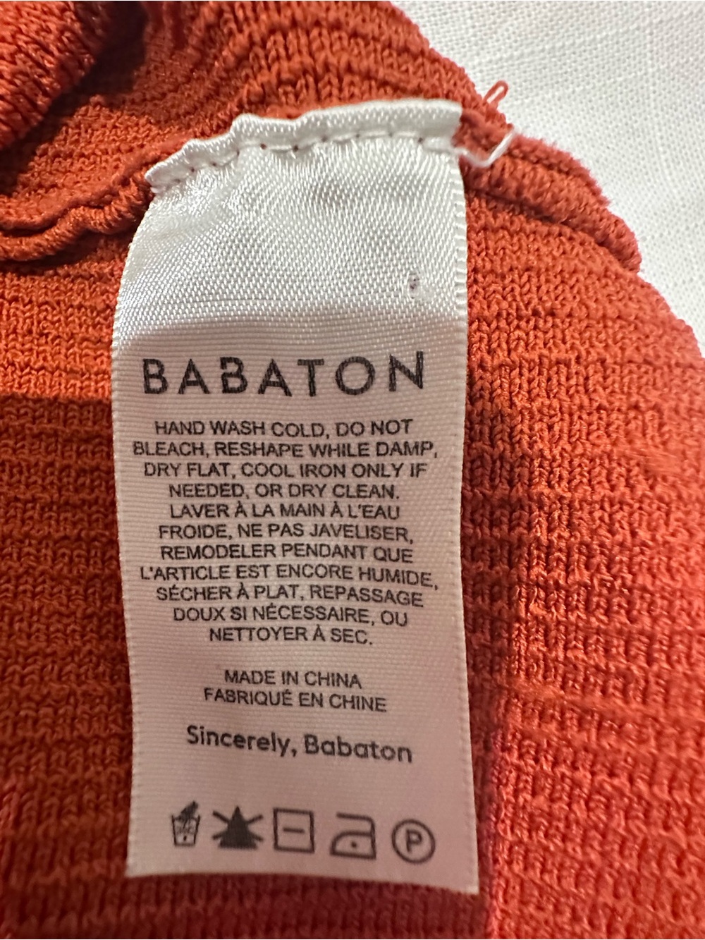 Babaton Rust-Red Ribbed V-Neck Mini Dress - Picture 6 of 6